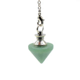 Crystal cone spirit pendulum pendant  Metal Copper Dowsing Healing Pyramid Reiki Pendulum Pendant Charms Chakra Amulet Chrome