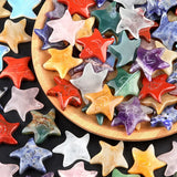 30mm Natural Crystal Smiling Starfish Figurine | Hand-Carved Gemstone Starfish for Reiki & Home Decor