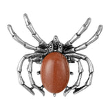 Spider Brooches for Women Men,Clothes and Bags Decoration Ornament Love Friendship Buddies,Gemstone Pendant Necklace Balance