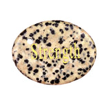35X45MM Flat Oval Gemstone Pendant Engraved Words for Making Jewelry Lucky Stone DIY Accessories