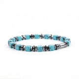 4MM Cube Gemstone Beads Hematite Stretch Bracelets for Women men