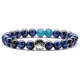 Natural Stone Stretch Beaded Bracelet with Turquoise Accent & Heart Charm Chakra Energy Healing Elastic Bracelet for Women Stacking Jewelry