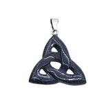 35-40mm Celtic Triquetra Knot Crystal Pendant | Natural Gemstone Trinity Knot Necklace for Protection