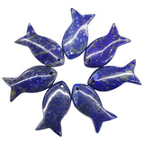 Natural Crystal Fish Shaped Pendant | Top Drilled Gemstone Fish Charm for DIY Jewelry Making | Healing Quartz Animal Totem for Necklaces, Earrings