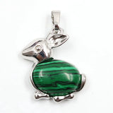 Genuine Baltic Gemstone Animal Rabbit Pendant Key chain for Women in Sterling Silver Fashion Jewelry pendant for making