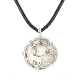 Reindeer Snowflake Hollow Pendant Silver Plated Natural Crystal Inlay Christmas Charm for Jewelry Making
