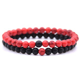 6mm Double Layer Natural Stone Stretch Bracelet, Chakra Healing Crystal Beaded Couple Bracelets Unisex Elastic Wrist Jewelry Gift for Men Women