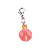 10MM Faceted Disc Gemstone Pendant Charm Tag with Lobster Clasp  Healing Crystal Stone Charm for Keychain #SP1895