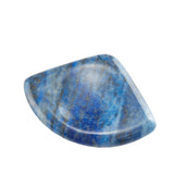 Hand-Polished D-Shape Natural Crystal Cabochons - Premium Fan-Shaped Healing Stones for Wire Wrapping, Inlay, Settings & Grid Decor