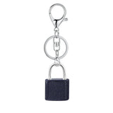 Natural Lock-Shaped Crystal Keychain Good Luck Charm for Women Jewelry Making
