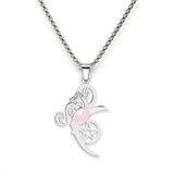 Mystical Moon Flower & Star Necklace - Durable Stainless Steel Pentacle Pendant - Spiritual Protection Gift for Seekers