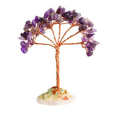 Handmade Crystal Tree | Natural Gemstone Copper Wire Lucky Tree with Agate Base for Home Decor & Party Gifts