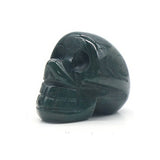 Halloween Skull Crystal Carving | Natural Unakite Healing Stone Figurine for Gothic Home Decor & Gift