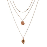 Bohemia Women Gold Laying Necklace Pendant Gold Choker Necklace Vintage Dainty Handmade Necklaces for Women and Girls
