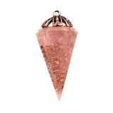 Wholesale Natural Crystal Resin Pendulum | Orgone Hexagonal Cone with Copper Coil for Dowsing & Chakra Healing
