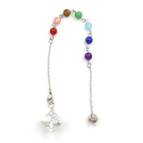 Multi Natural Crystal Merkaba Star Pendant Necklace Mixed Gemstone 3D Star Charm Jewelry for Women Gift