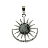 Vintage Sun Burst Gemstone Charm - Spiritual Healing Crystal Pendant Jewelry