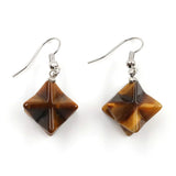 Fashion New Agate Crystal David Star Merkabar Pendulum Necklace Earrings Craft Gemstones For Decoration