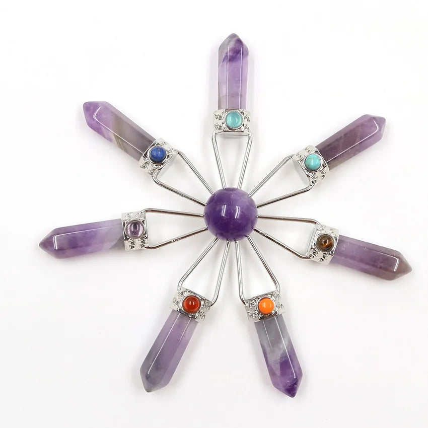 Natural crystal 7 Point Energy Generator Crystals and Healing Stones Chakra Quartz Decorate