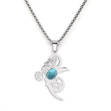 Mystical Moon Flower & Star Necklace - Durable Stainless Steel Pentacle Pendant - Spiritual Protection Gift for Seekers
