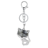 Natural Fox Keychain Crystal Energy Stone Pendant for Women’s Fashion Jewelry