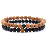 6mm Double Layer Natural Stone Stretch Bracelet, Chakra Healing Crystal Beaded Couple Bracelets Unisex Elastic Wrist Jewelry Gift for Men Women