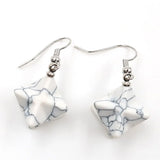 Fashion New Agate Crystal David Star Merkabar Pendulum Necklace Earrings Craft Gemstones For Decoration