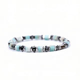 4MM Cube Gemstone Beads Hematite Stretch Bracelets for Women men