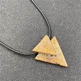 Natural Gemstone Christmas Tree Pendant Necklace  18" Black Cord  Arrow Shape Crysal Quartz Point Jewelry for Women Men
