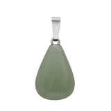Natural Crystal Teardrop Pendant Necklace, Polished Gemstone Water Drop Sweater Chain for Women, Healing Stone Jewelry