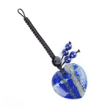 Fashional Gemstone Droplet Shaped Special Hand Engraved Pendant Woven Rope Keychain Bag Keychain Pendant Keychain Love Gift