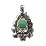 Dark Culture Silver Skull Fire Charm • Vintage Biker Flame Skeleton Replacement Pendant • Unisex Rocker Hip Hop Halloween Jewelry Gifts