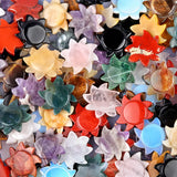 30mm Natural Crystal Hollow Flower Pendant | Hand-Carved Plum Blossom Gemstone for DIY Jewelry