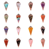 Wholesale Natural Crystal Resin Pendulum | Orgone Hexagonal Cone with Copper Coil for Dowsing & Chakra Healing