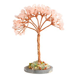 Handmade Crystal Tree | Natural Gemstone Copper Wire Lucky Tree with Agate Base for Home Decor & Party Gifts