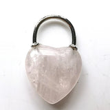 Natural Crystal Heart Lock Pendant Charms, Chakra Stone Beads for DIY Necklace Jewelry Making