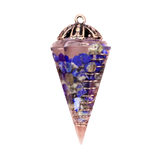 Wholesale Natural Crystal Resin Pendulum | Orgone Hexagonal Cone with Copper Coil for Dowsing & Chakra Healing