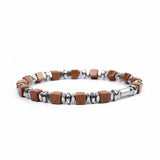 4MM Cube Gemstone Beads Hematite Stretch Bracelets for Women men