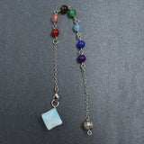 Multi Natural Crystal Merkaba Star Pendant Necklace Mixed Gemstone 3D Star Charm Jewelry for Women Gift