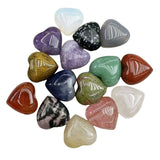 Natural Crystal Heart Pocket Stone, Polished Heart‑Shaped Gemstone Palm Worry Stone, Healing Crystal Love Decor & Gift
