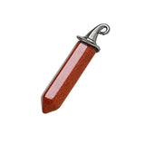 Natural Crystal Hexagonal Point Pendant with Witch Hat Bail | Healing Stone Charm for DIY Jewelry