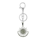 Celestial Sun Gemstone Keyring - Spiritual Healing Crystal Gift for Men Women