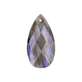Genuine Agate Faceted Teardrop Charms: Natural Stone Pendant for Handmade Jewelry & DIY Crafting