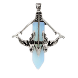 Vintage Cupid Arrow Crystal Point Pendant - Spiritual Healing Jewelry Charm