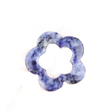 30mm Natural Crystal Hollow Flower Pendant | Hand-Carved Plum Blossom Gemstone for DIY Jewelry
