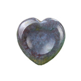 40mm Natural Heart Worry Stone, Thumb Groove Palm Crystal Stone Chakra Healing Stress Relief Pocket Stone