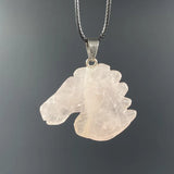 Spirit Horse Totem Healing Crystal Necklace | Hand Sculpted Gemstone Pendant Friendship Birthday Gift for Crystal Lovers