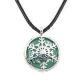 Hollow Snowflake Pendant Silver Plated Natural Crystal Inlay Winter Charm for Christmas Necklace Making