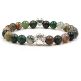 8mm Natural Crystal Stretch Beaded Bracelet with Heart Rhinestone Charm 19cm Elastic Energy Healing Gemstone Bracelet for Women Yoga Jewelry