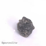 Natural Raw Rough Crystal Pendant Necklace, Unpolished Chakra Healing Stone Pendant with Black Wax Cord for Women Men